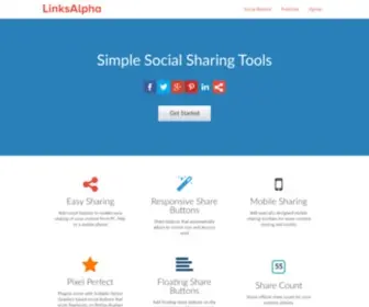 Linksalpha.com(Social Media Buttons and Management) Screenshot