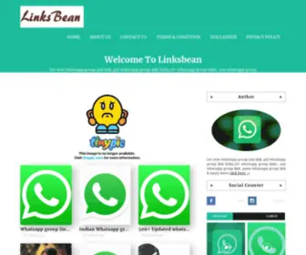 Linksbean.com(Whatsapp group link) Screenshot