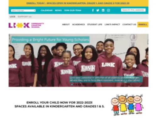 Linkschool.org(Link Community Charter School) Screenshot