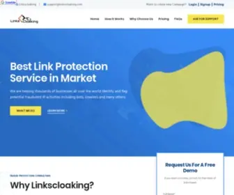 Linkscloaking.com(Links Cloaking Online cloaking service Hide your campaign) Screenshot