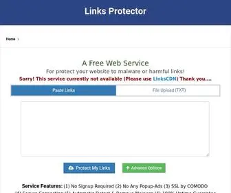 Linksprotector.com(Links Protector) Screenshot