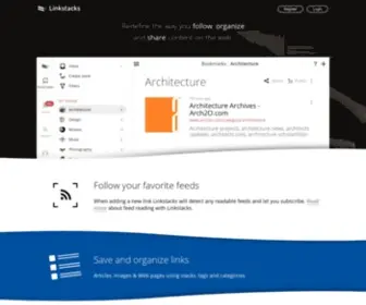 Linkstacks.io(Bookmarks and feeds) Screenshot