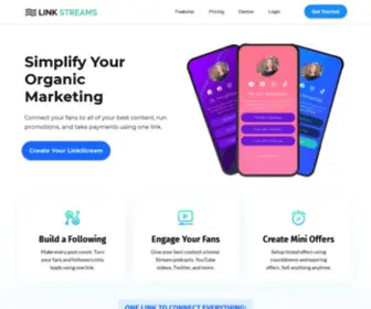 Linkstreams.co(One Link) Screenshot