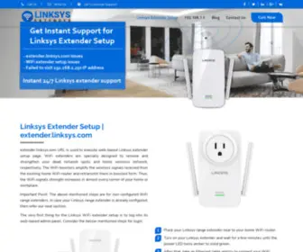 Linksyswifiextender.com(Extender.linksys.com URL) Screenshot