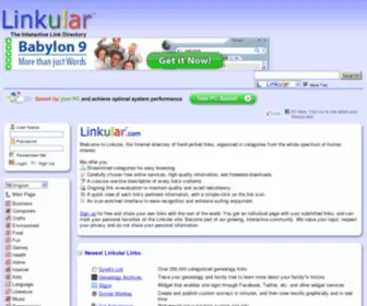Linkular.com(The Interactive Link Directory) Screenshot
