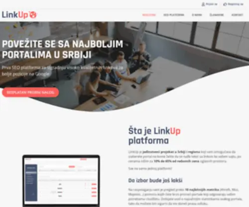 Linkup.rs(LinkUp SEO platforma i Premium Link Building) Screenshot