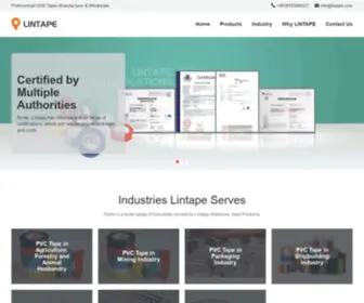 Lintape.com(Adhesive Tape Manufacturer & Wholesaler) Screenshot