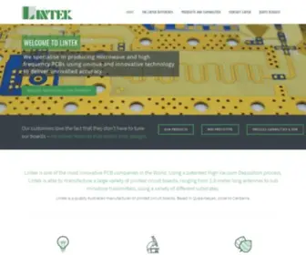 Lintek.com.au(Tomorrow's PCBs Today) Screenshot