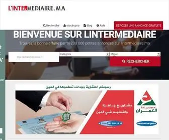 Lintermediaire.ma(Site d'annonces gratuites au Maroc) Screenshot