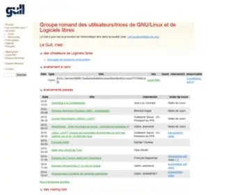 Linux-Gull.ch(Groupe romand des utilisateurs/trices de GNU/Linux et de Logiciels libres) Screenshot