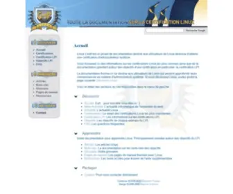 Linuxcertif.com(Linux Certif est un projet de documentation pour les administrateurs qui utilisent Linux (ou Unix)) Screenshot