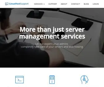 Linuxhostsupport.com(Expert Linux Server Management Services) Screenshot