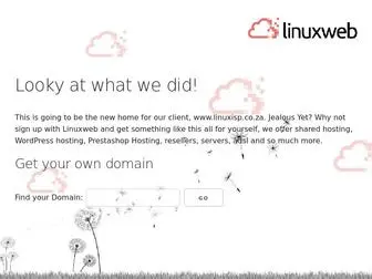 Linuxisp.co.za(Linuxweb has registered and parked this domain on behalf of) Screenshot