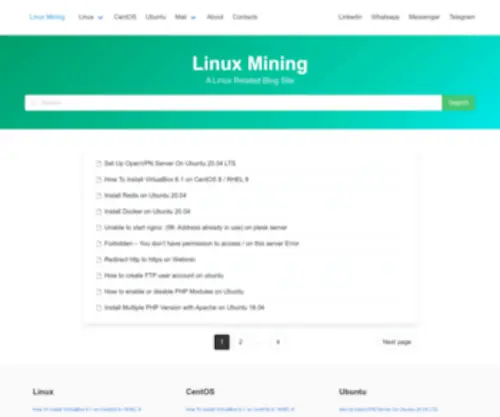 Linuxmining.com(Linux Mining) Screenshot