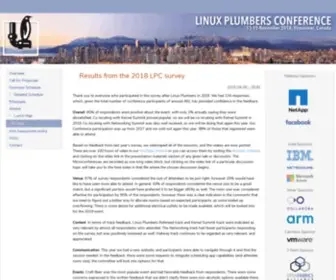 Linuxplumbersconf.net(Linux Plumbers Conference 2018) Screenshot