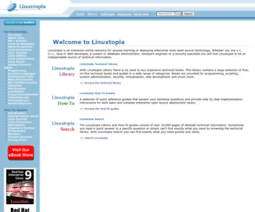 Linuxtopia.org(On-line Linux and Open Source Technology Books and How To Guides) Screenshot