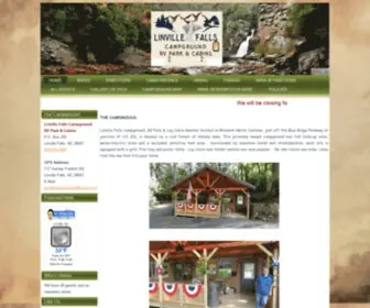 Linvillefalls.com(Linville Falls Campground & RV Park; Log Cabins Campground) Screenshot