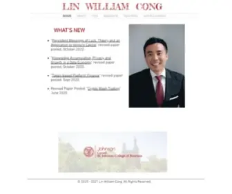 Linwilliamcong.com(Lin William Cong) Screenshot