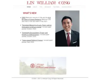 Linwilliamcong.org(Lin William Cong) Screenshot