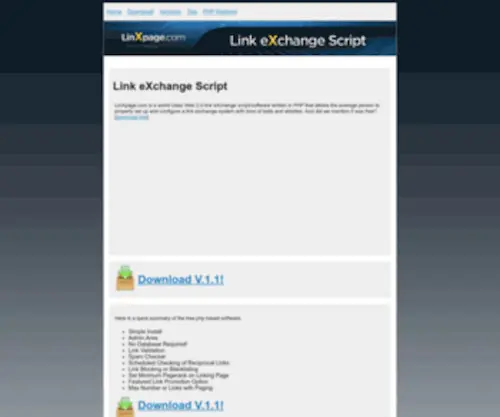 Linxpage.com(Link eXchange Script) Screenshot