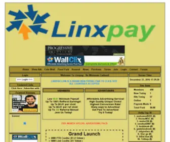 Linxpay.com(Paid to click) Screenshot