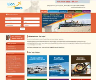 Lion-Tours.de(Flusskreuzfahrten, Kreuzfahrten, Rundreisen und vieles mehr beim Spezialisten direkt online buchen) Screenshot