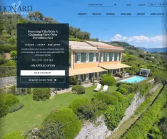 Lionard.com(Luxury Italian Real Estate) Screenshot