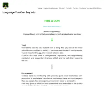 Lionaroundcopy.com(Creative Copywriting and Content) Screenshot