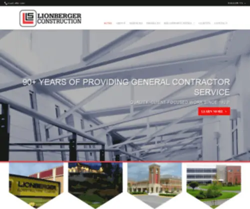 Lionberger.com(Lionberger Construction Company of Roanoke) Screenshot