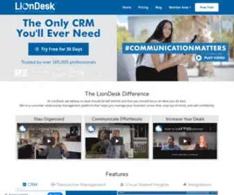 Liondesk.com(Lion Desk Real Estate Agent CRM) Screenshot