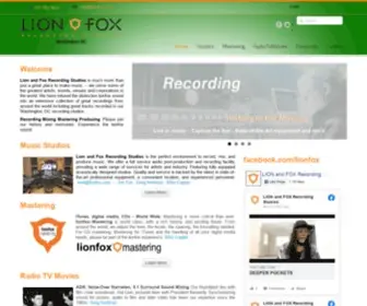 Lionfox.com(Lion and Fox Recording Studios) Screenshot