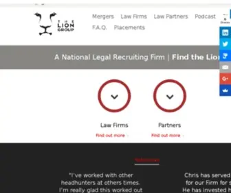 Liongrouprecruiting.com(Legal Recruiters) Screenshot