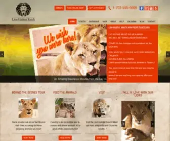 Lionhabitatranch.org(Lion Sanctuary in Henderson Nevada) Screenshot