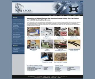 Lionind.com(Waterjet Cutting) Screenshot