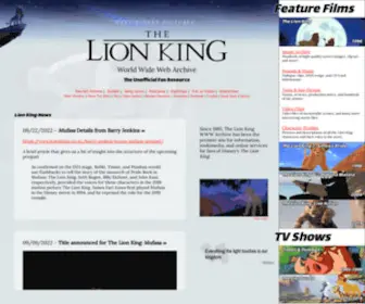 Lionking.org(The Lion King WWW Archive) Screenshot