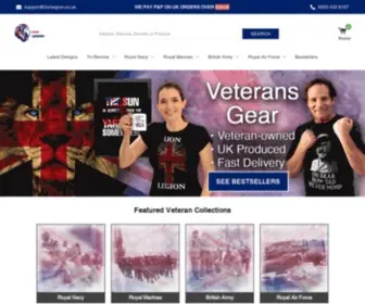 Lionlegion.co.uk(Lion Legion Online shop for Veterans) Screenshot