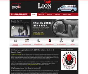 Lionlocksmith.com(Locksmith in Los Angeles for 24 Hour Emergency Locksmith Services) Screenshot