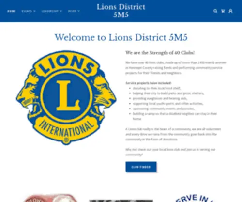 Lions5M-5.org(Lions District 5M5) Screenshot