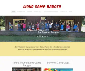 Lionscb.org(LIONS CAMP BADGER) Screenshot