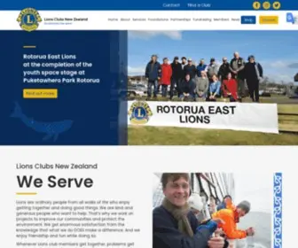 Lionsclubs.org.nz(Lions Clubs New Zealand) Screenshot