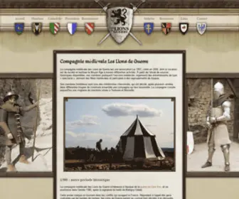 Lionsdeguerre.com(Compagnie médiévale) Screenshot