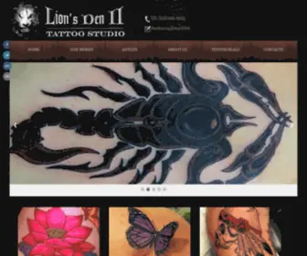 Lionsdentattoostudio.com(Lion's Den II Tattoo Studio) Screenshot