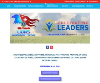 Lionsforum.org(USA/Canada Lions Leadership Forum) Screenshot