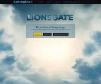Lionsgatescreenings.com(Lionsgate Screenings Home) Screenshot