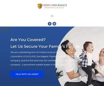 Lionsinsurancehome.com(Lions Insurance Marketing Agency) Screenshot