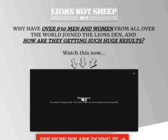 Lionsnotsheepden.com(Sean Whalen) Screenshot