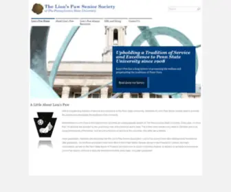Lionspaw.org(The Lion's Paw Senior Society) Screenshot