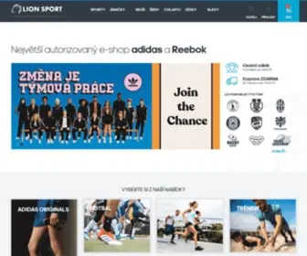 Lionsport.cz(Adidas, Reebok, Puma. Nebát se projevit) Screenshot