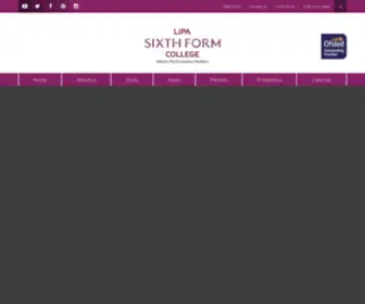 Lipasixthformcollege.org(LIPA Sixth Form College) Screenshot