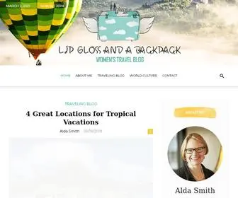 Lipglossandabackpack.com(Women's Travel Blog) Screenshot